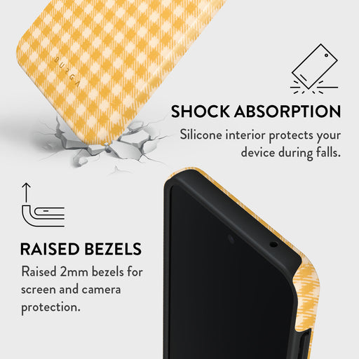 Tuscan Sun - Yellow Plaid Samsung Galaxy A35 Case 4