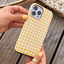 Tuscan Sun - Yellow Plaid Samsung Galaxy A35 Case 5