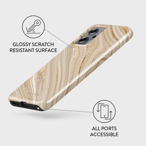 Full Glam - Beige Xiaomi Redmi Note 11T Pro / 11T Pro+ Case 3