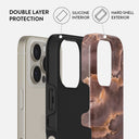 Fire Wood - Brown Marble iPhone 16 Pro Max Case 2