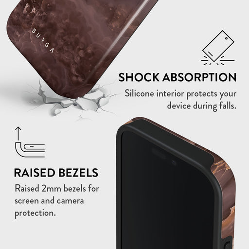 Fire Wood - Brown Marble iPhone 16 Pro Max Case 4