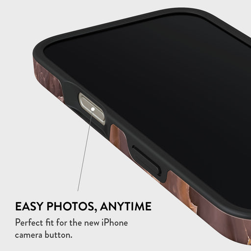 Fire Wood - Brown Marble iPhone 16 Pro Max Case 5