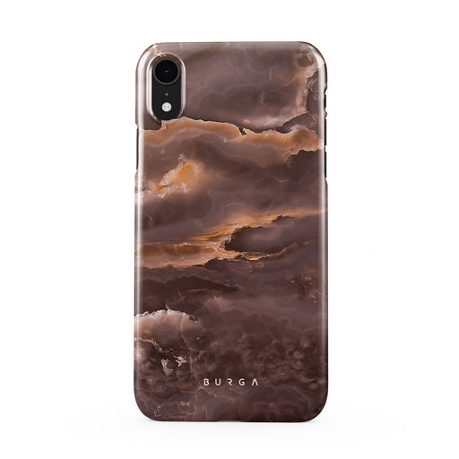 Fire Wood - Brown Marble iPhone XR Case 1