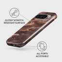 Fire Wood - Brown Marble Google Pixel 9 Pro XL Case 3