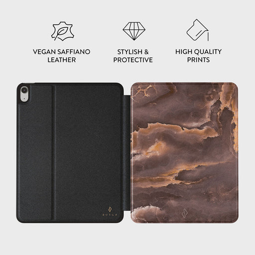 Fire Wood - Brown Marble iPad Air 10.9 (5th/4th Gen) Case 3