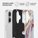Frozen Leaves - Cute Marble iPhone 16 Plus Case 2