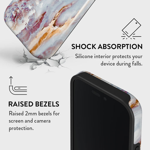 Frozen Leaves - Cute Marble iPhone 16 Plus Case 4