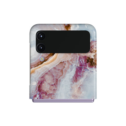 Frozen Leaves - Cute Marble Samsung Galaxy Z Flip 4 Case 1