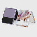 Frozen Leaves - Cute Marble Samsung Galaxy Z Flip 4 Case 5