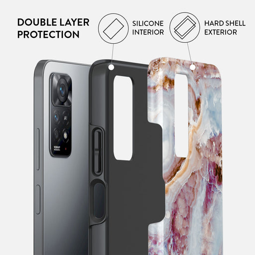 Frozen Leaves - Cute Marble Xiaomi Redmi Note 11 Pro+ Case 2