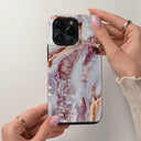 Frozen Leaves - Cute Marble iPhone 16 Plus Case 20