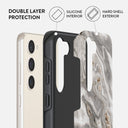 Snowstorm - Grey Marble Samsung Galaxy S23 Plus Case 6