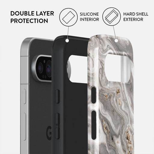 Snowstorm - Grey Marble Google Pixel 9 Pro XL Case 2
