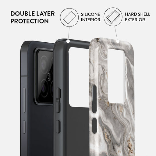 Snowstorm - Grey Marble Xiaomi 14 Pro Case 2