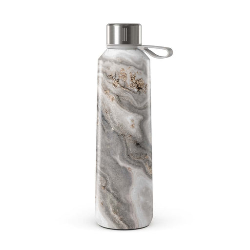 Snowstorm - Grey Marble Water Bottle 1