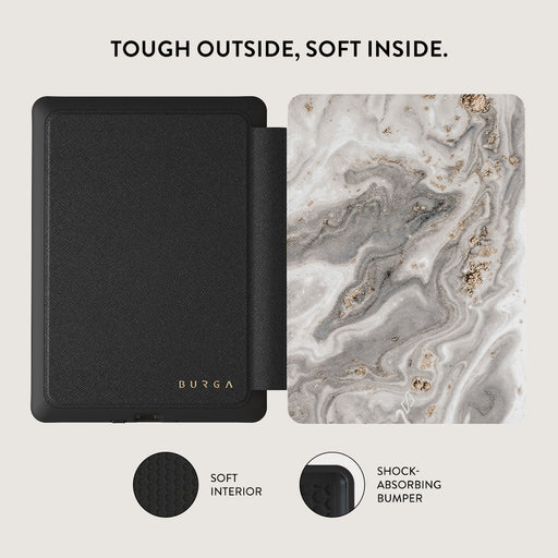 Snowstorm - Grey Marble Kindle Paperwhite (11th Gen) Case 4