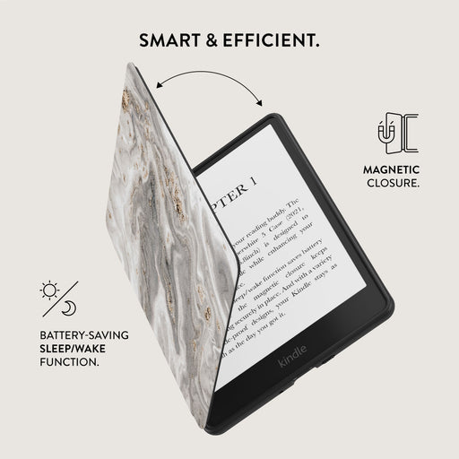 Snowstorm - Grey Marble Kindle Paperwhite (11th Gen) Case 5