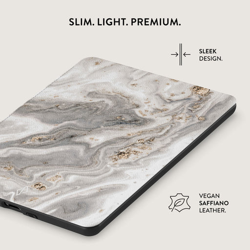 Snowstorm - Grey Marble Kindle Paperwhite (11th Gen) Case 6