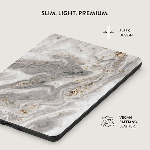 Snowstorm - Grey Marble Kindle Paperwhite (11th Gen) Case 6