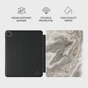 Snowstorm - Grey Marble iPad Pro 12.9 (6th/5th Gen) Case 3