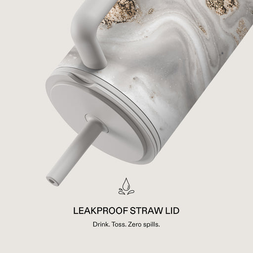 Snowstorm - Grey Marble All Day Leakproof Tumbler 3