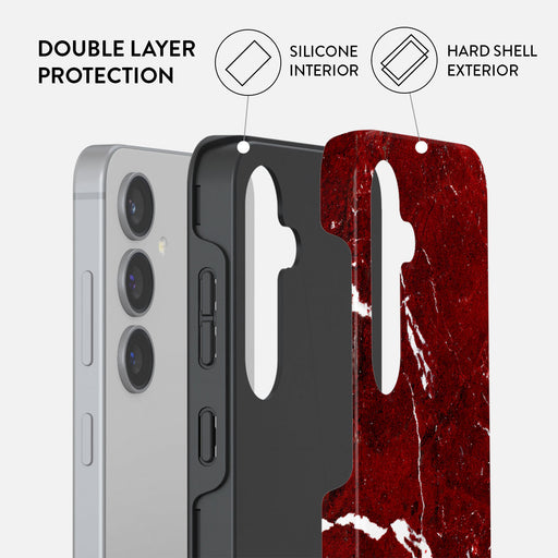 Iconic Red Ruby - Marble Samsung Galaxy S24 FE Case 2