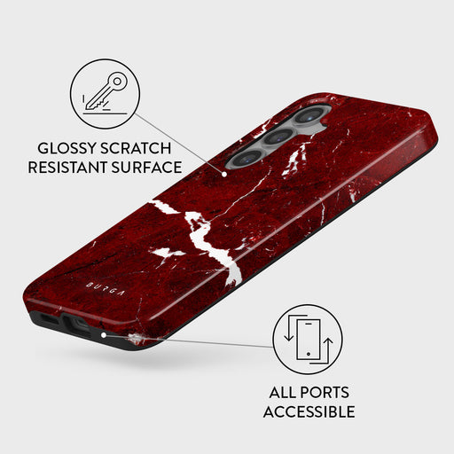 Iconic Red Ruby - Marble Samsung Galaxy S24 FE Case 3