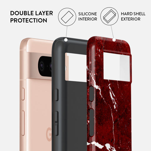 Iconic Red Ruby - Marble Google Pixel 8 Case 2