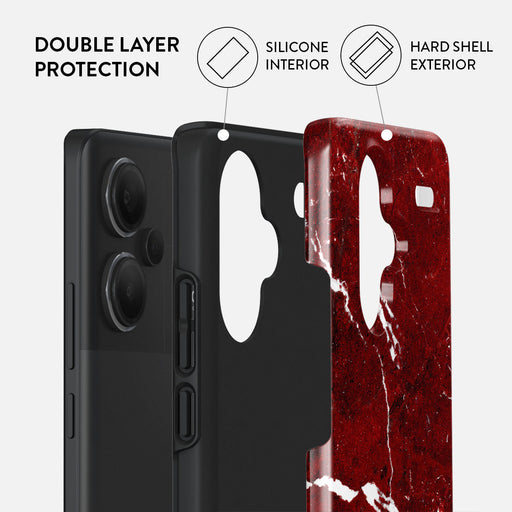 Iconic Red Ruby - Marble Xiaomi Redmi Note 13 Pro+ 5G Case 2