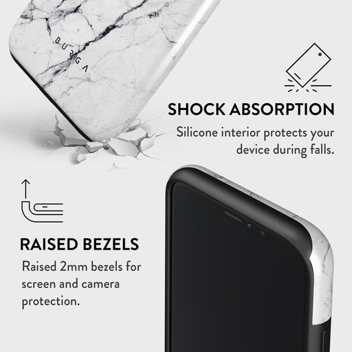 Satin White - Marble iPhone XR Case 8
