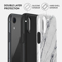 Satin White - Marble iPhone XR Case 6