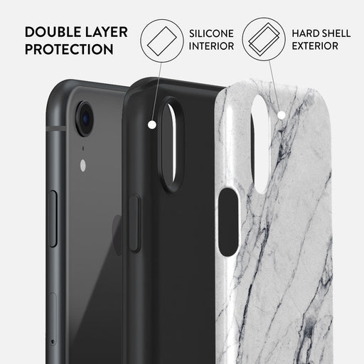 Satin White - Marble iPhone XR Case 6