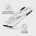 Satin White - Marble iPhone XR Case 7