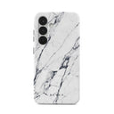 Satin White - Marble Samsung Galaxy S25 Case 1