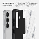Satin White - Marble Samsung Galaxy S25 Case 2