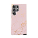 Peachy Gold - Pink Marble Samsung Galaxy S24 Ultra Case 5