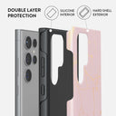 Peachy Gold - Pink Marble Samsung Galaxy S24 Ultra Case 6