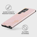 Peachy Gold - Pink Marble Samsung Galaxy S24 Ultra Case 7