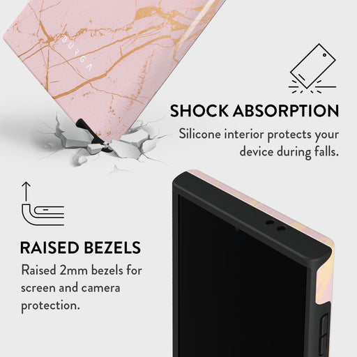 Peachy Gold - Pink Marble Samsung Galaxy S24 Ultra Case 8