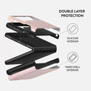 Peachy Gold - Pink Marble Samsung Galaxy Z Flip 3 Case 2