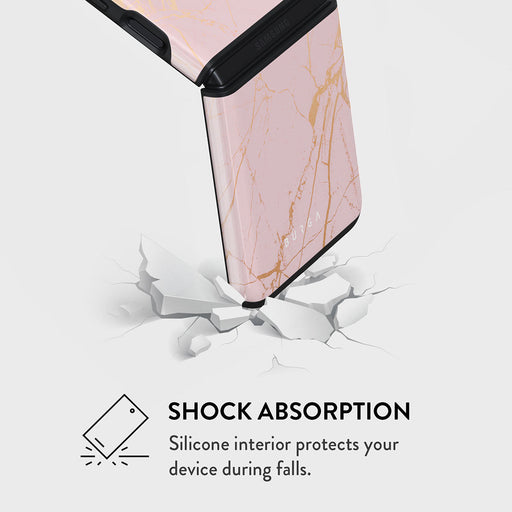 Peachy Gold - Pink Marble Samsung Galaxy Z Flip 3 Case 4