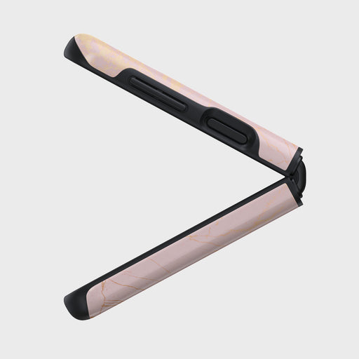 Peachy Gold - Pink Marble Samsung Galaxy Z Flip 3 Case 6
