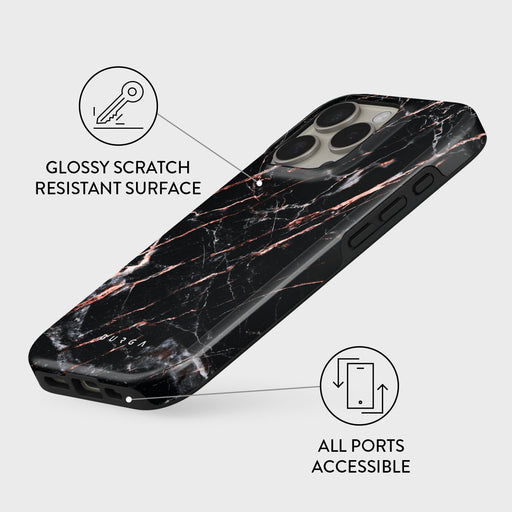 Rose Gold Marble - iPhone 16 Pro Case 3