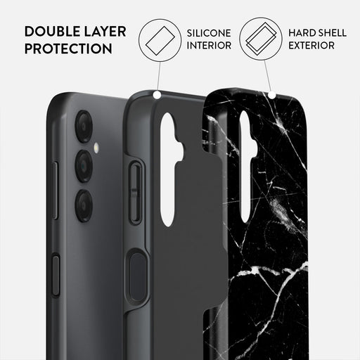 Noir Origin - Black Marble Samsung Galaxy A25 Case 2