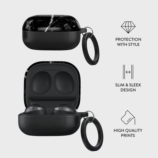Noir Origin - Black Marble Samsung Galaxy Buds FE Case 4