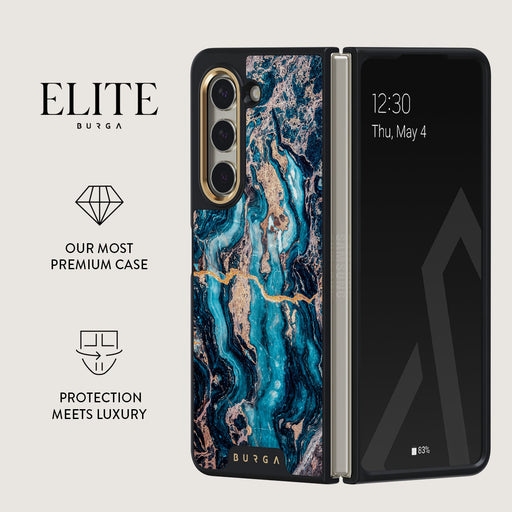 Mystic River - Blue Marble Samsung Galaxy Z Fold 5 Case 2
