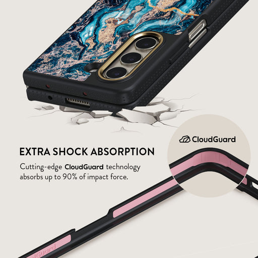 Mystic River - Blue Marble Samsung Galaxy Z Fold 5 Case 3