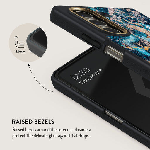 Mystic River - Blue Marble Samsung Galaxy Z Fold 5 Case 4