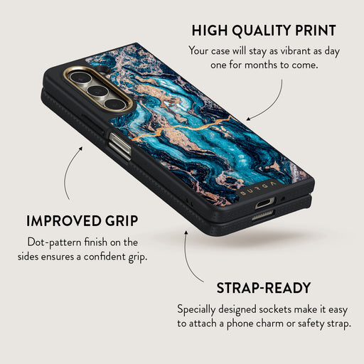 Mystic River - Blue Marble Samsung Galaxy Z Fold 5 Case 5