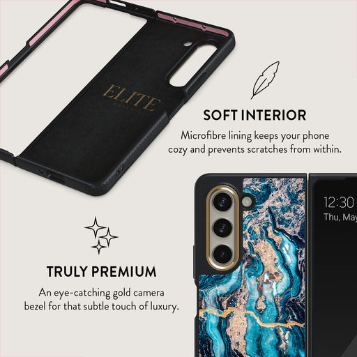 Mystic River - Blue Marble Samsung Galaxy Z Fold 5 Case 6